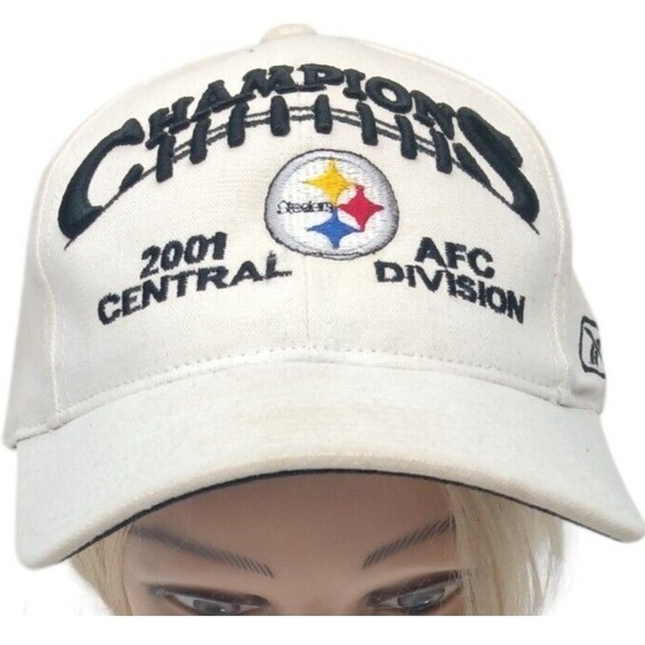 Reebok Other - NFL Pittsburgh Steelers Football 2001 AFC Champs Adjustable Hat‎ Men's Beige